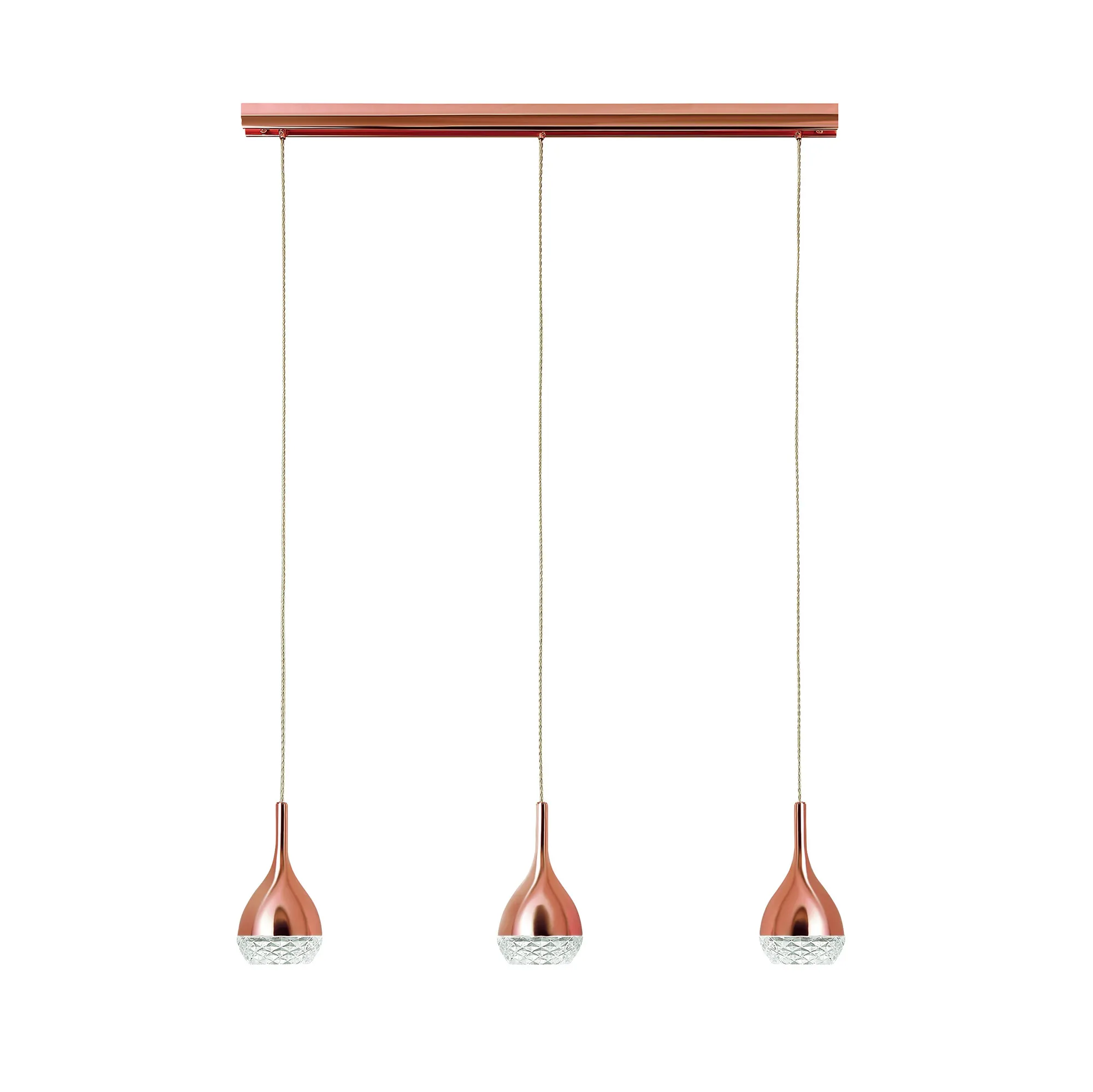 M5166  Khalifa Pendant 3 Light Copper